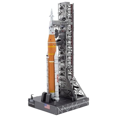 Metal Earth Premium Series Artemis Moon Rocket 3D Metal Model Kit Fascinations - Image 1