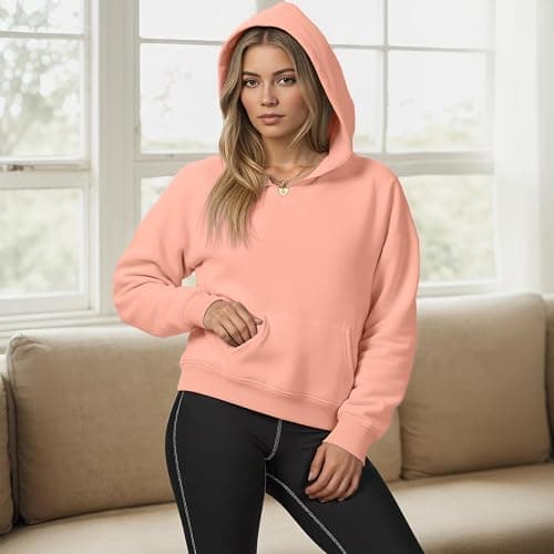 YARBCEN Womens Hooded Hoodies Sweatshirts - Long Sleeve Crewneck Sweaters With Pocket 2026 Fashion Spring Oversized Clothes thumbnail 2