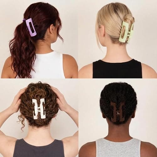 Mello Hair Claw Clip – Flexible Hair Clip for All Hair Types, Durable Strong Hold, Non-Slip Matte Finish, Claw Clips for Girls & Women, Perfect for Everyday Hair Styling, Made in Korea (Red) thumbnail 8