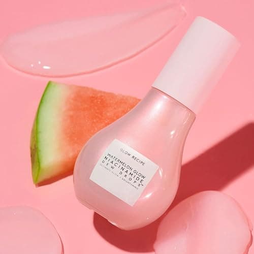 Glow Recipe Watermelon Niacinamide Dew Drops, Travel Size - Brightening, Plumping Hydrating Face Serum, Makeup Primer + Liquid Highlighter with Hyaluronic Acid - Dewy & Glowing Korean Skin Care (15ml) thumbnail 3