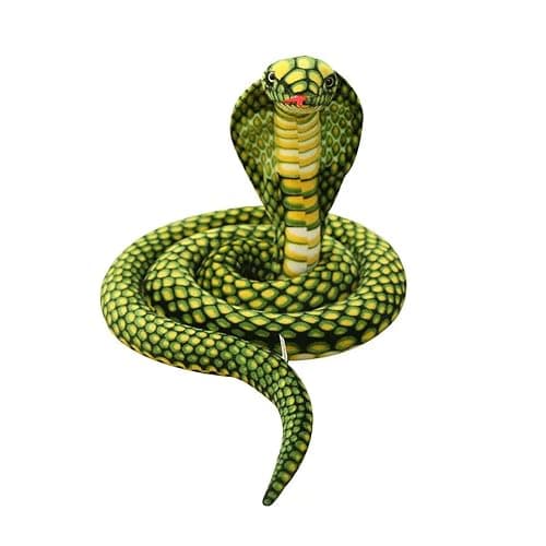 refavor Large Realistic Snake Plushies 70 Inch Cobra Stuffed Toys Green | 70 Inch Realistic Cobra Snake Plush Toy, Soft Stuffed Animal Gift for Kids and Unique Party Decoration for Reptile Lovers - Image 1