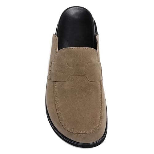 RBRKGNH Brown Clogs for Women Comfortable Suede Platform Slip on Backless Closed Toe Mules Womens Clog Slipper Penny Slides Shoes. thumbnail 6