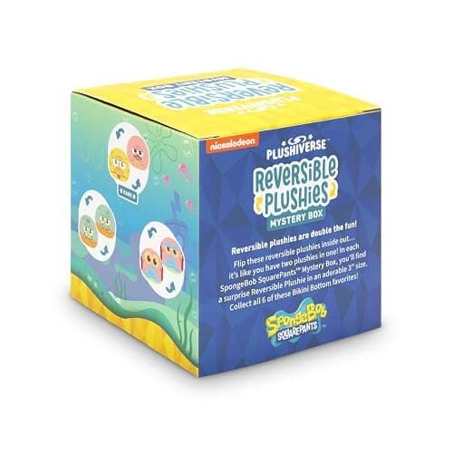 TeeTurtle Spongebob Squarepants Series Reversible Plushie Mystery Box - 3-Inch Mini Two-Sided Blind Box Plush with Embroidered Details - Cute Collectible Surprise Toy for Kids, Teens, and Adults thumbnail 2