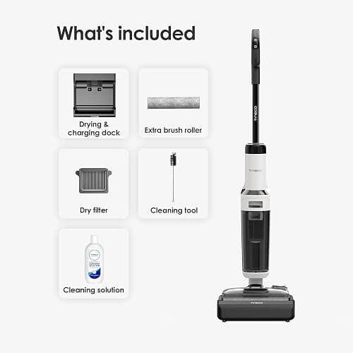 Tineco Floor ONE Stretch S6 Cordless Wet Dry Vacuum Cleaner, 180°Lay-Flat Smart Vacuum Mop, 40 Minutes Long Runtime 158℉ Flashdry Self-Cleaning, Dual-Sided Edge Cleaning Lightweight Floor Cleaner thumbnail 9
