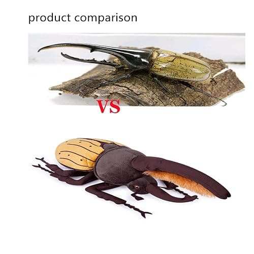 lilizzhoumax Simulation Great Halberd Beetle Plush Toy 10inch Cute Realistic Stuffed Animal Wild Halberd Beetle Insect Toy, Super Soft Atlas Beetle Plush Home Decoration Animal Toy birthday for Kids thumbnail 3