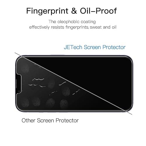 JETech Privacy Screen Protector for iPhone 16e 2025, iPhone 14 6.1-Inch, Anti Spy Tempered Glass Film, 2-Pack thumbnail 7