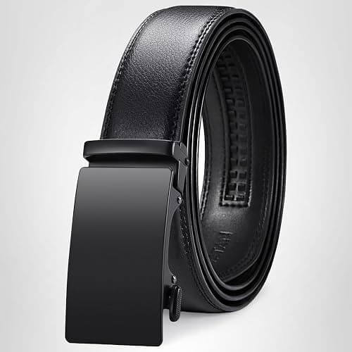 VATAN Men's Belt Leather Ratchet Belt for Men Dress Casual Every Day with Adjustable Buckle, Trim to Fit thumbnail 9