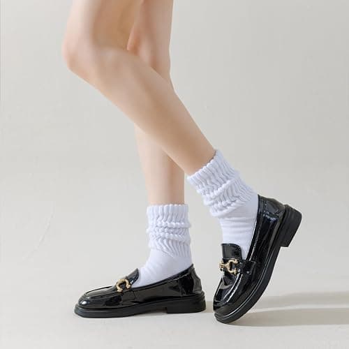 VoJoPi Women's Scrunch Crew Socks, 3 Pairs Cozy Retro Thick Slouchy Socks for Boots, Warm Winter Thermal Gift Set, US 5-11 thumbnail 2