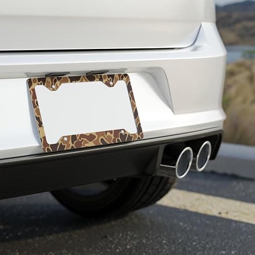 Camo Metal License Plate Frame In Classic Duck Hunter Camo thumbnail 3