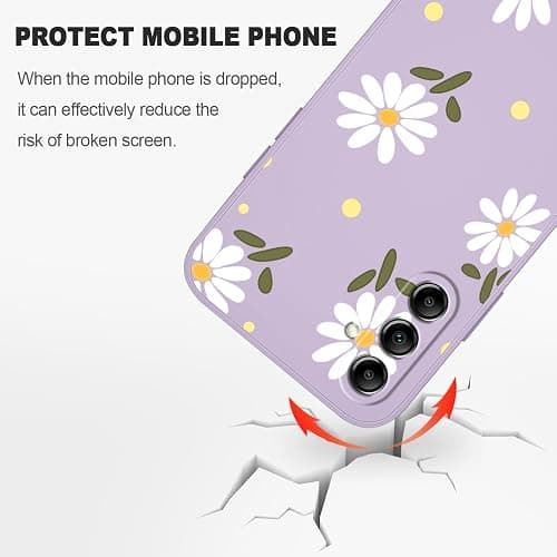 LEECG for Samsung Galaxy A16 5G Case Slim Soft Liquid Silicone Protective Phone Cover for Samsung A16 5G 6.7 inch, Daisy Purple thumbnail 5