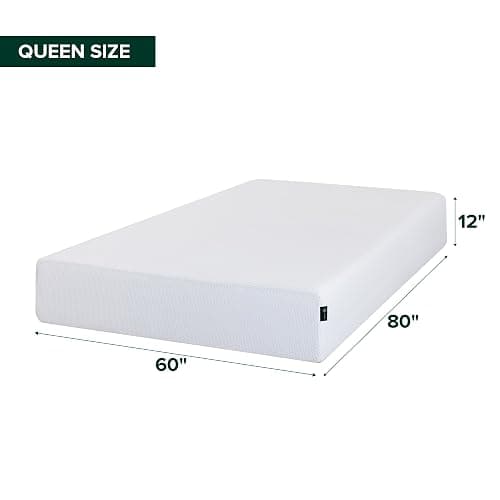 Zinus Queen Mattress - 12 Inch Green Tea Cooling Gel Memory Foam Mattress, Pressure Relief, for Cool Sleep, CertiPUR-US Certified Foam, Mattress in a Box, 10-Year Warranty, Queen Size thumbnail 2