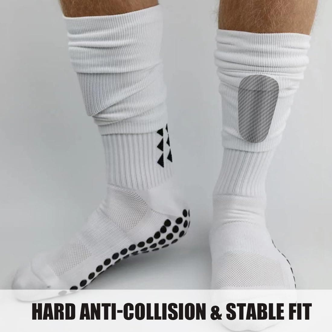 Pack of 2 Mini Football Shin Guards 9.5 x 6 cm Extra Mini Shin Pads Protective Equipment for Men, Women, Children, Boys, Girls thumbnail 4