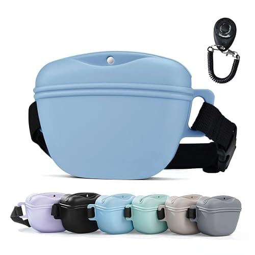 AOKLANT Pet Training Snack Pouch with Clicker 2.0 Upgraded Magnetic Closure, 1.66 Cup Silicone Belt Pouch for Dog Treats,Perfect for Training and Walking - Image 1