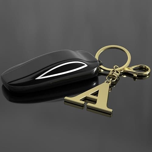 Stainless Steel Gold Letter A-Z Keychain for Women Men, Initial Letter Pendant with Key Ring, Charms for Key Backpack Bag thumbnail 2