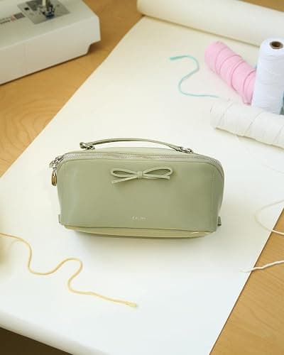 EACHY Travel Makeup Bag,Large Capacity Cosmetic Bags for Women,Waterproof Portable Pouch Open Flat Toiletry Bag Pattern Makeup Bag thumbnail 7