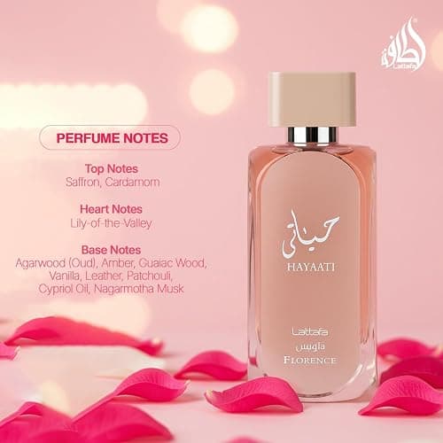 Lattafa Hayaati Florence for Women Eau de Parfum Spray, 3.4 Ounce thumbnail 4