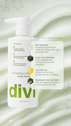Divi Shampoo and Conditioner Set for Women and Men - Hair Care Duo for All Hair Types, Adds Volume, Lift, and Bounce, Strengthens and Nourishes Hair - Full Size, 2 x 12 Fl Oz thumbnail 6