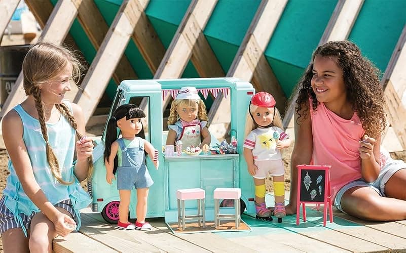 Our Generation Dolls Sweet Stop Ice Cream Truck for Dolls, 18" thumbnail 2