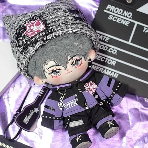 niannyyhouse 20cm Plush Doll Clothes Hat Jacket Pants Tie Shoes Accessories Purple Outfit 8in Plush Toy Dress Up thumbnail 3