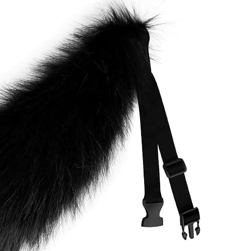 Adolala Faux Fur Wolf Fox Tail with Adjustable Elastic Belt Halloween Cosplay Costume Accessory thumbnail 4