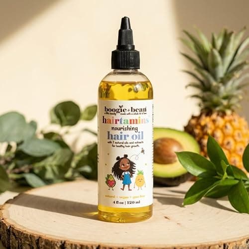 Boogie and Bean Baby and Kids Hair Growth Oil, Nourishing Hair Oil for Infants, Toddlers and Children, Moisturizes Waves, Curls, Coils and Locs thumbnail 2