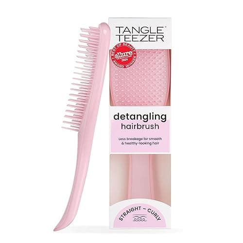 Tangle Teezer Ultimate Detangler Brush for Wet & Dry Hair, Eliminates Knots & Reduces Breakage for All Hair Types, Millennial Pink - Image 1