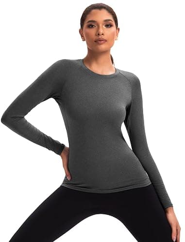 NebuKinex 5 Pack Women's Compression Shirt Long Sleeve Workout Tops Athletic Baselayer Quick Dry Gym Yoga Running T-Shirt thumbnail 4