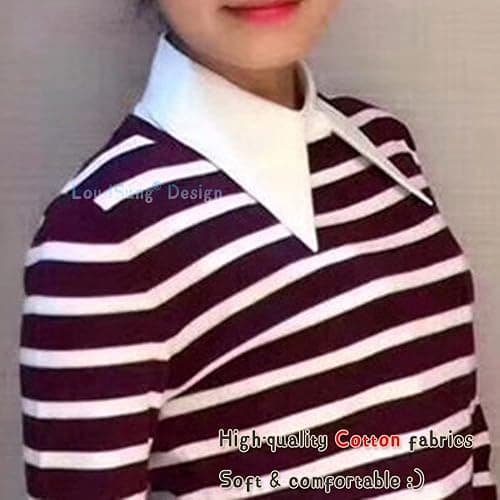 LoudSung Fake Collar Detachable Half Shirt Blouse False Collar Elegant for Women Girls thumbnail 2