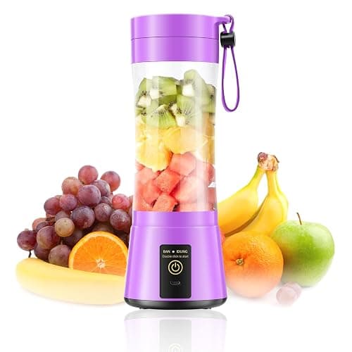 Personal Size Travel Portable Blender - Mini Shakes & Smoothies Blender | 380Ml BPA Free Cup Small Blender, High Speed & Efficient Mixing, Easily Squeezed Fresh Juice Shakes in Sports/Travel/Home - Image 1