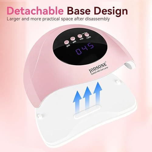 JODSONE Quick U V LED Nail Lamp with 4 Timer Settings Auto Sensor Nail Dryer Pink thumbnail 5