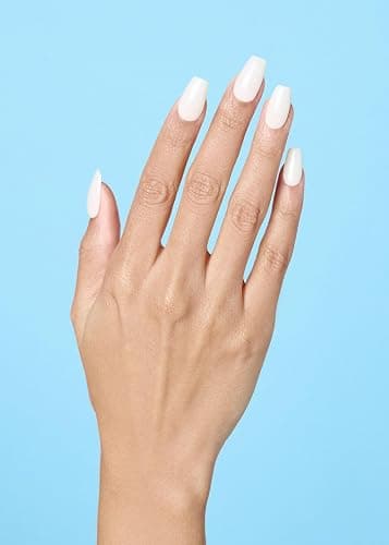 ohora Semi Cured Gel Nail Strips (N Cream Cotton) - White, Solid, Works with Any UV/LED Lamps, Salon-Quality, Long Lasting, Easy to Apply & Remove - Includes 2 Prep Pads, Nail File & Wooden Stick thumbnail 2