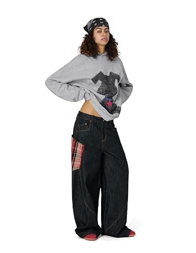 Aelfric Eden Dog Graphic Hoodie Oversized Cute Star Sweatshirt Unisex Y2k Casual Hooded Pullover thumbnail 4