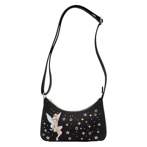 Loungefly Disney: Tinker Bell - Pixie Dust - Gold Foil Crossbody Bag - Great for Kids & Adults - Collectible Bags thumbnail 2