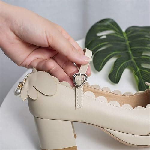 Elyffany Women's Cute Lolita Cosplay Shoes Mid Chunky Heel Mary Jane Pumps thumbnail 4