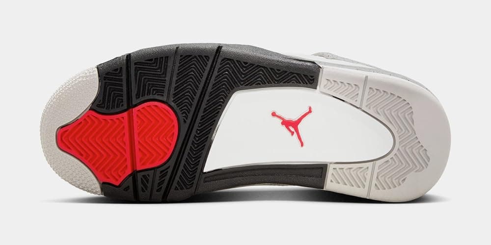 Air Jordan 4 Retro White Cement Grade School Lifestyle Shoes (Black/Grey/Red/White) - 6 Big Kid thumbnail 4