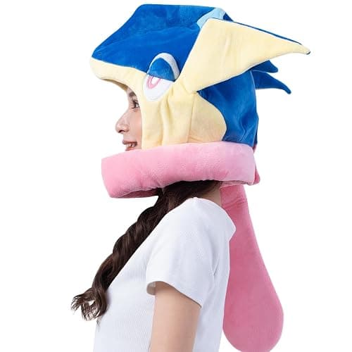 SAZAC Cozy, Warm Greninja Kigurumi Hat with Ear Flaps Pokemon Beanie for Adults, Luxurious Novelty Hat for Halloween & Cosplay - Premium Anime Cap thumbnail 3