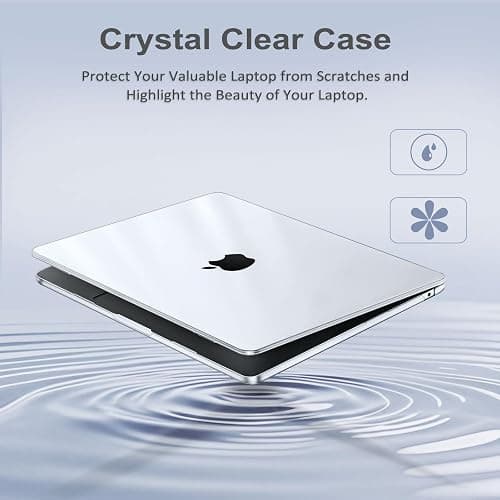 MOSISO Compatible with MacBook Air 13 inch Case 2025 2024 2023 2022 M4 A3240 M3 A3113 M2 A2681, Plastic Hard Shell&Keyboard Cover&Screen Film&Type C for MacBook Air 13.6 inch Case, Crystal Clear thumbnail 4