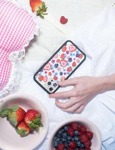 Wildflower Cases - Fruit Tart, Compatible with Apple iPhone 16 Pro | Berry Blue Red Pink Popular Aesthetic Cute Trendy - Protective Black Bumper, 4ft Drop Test Certified, Women Owned Small Business - Fruit Tart thumbnail 5