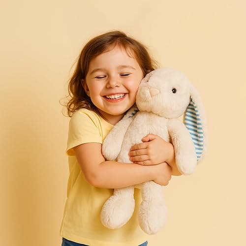 WEIGEDU Beige Cream Bunny Rabbit Stuffed Animals Plush Toys | For Kids Girls Boys Baby, Birthday Bedtime Gift, 17.7 inches thumbnail 9