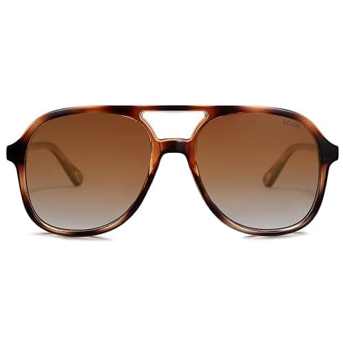 SOJOS Retro Polarized Aviator Sunglasses Womens Mens Classic 70s 80s Vintage Trendy Square Aviators SJ2174 thumbnail 2