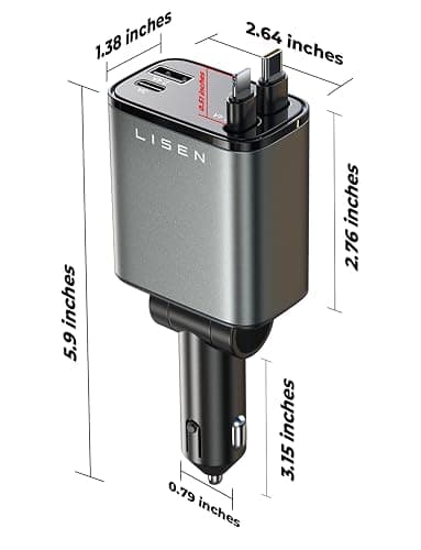 LISEN Retractable Car Charger, Lighting Deals of Today, Retractable Car Phone Charger for iPhone 17 Pro Max Air 16 15 14 13 12 Airpods, iPad, Samsung Pixel 10, Sale Prime for Day Deals Today 2025 thumbnail 7