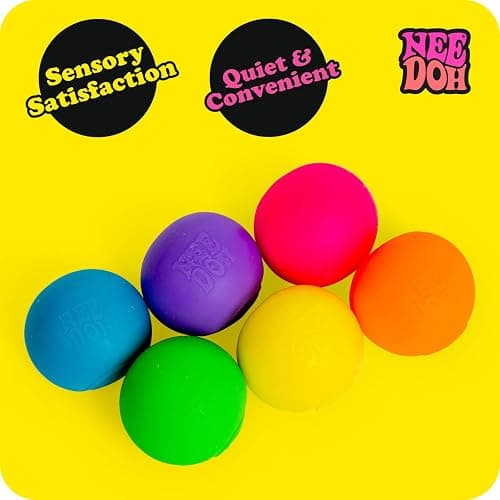 Schylling NeeDoh Rainboh Teenie - Sensory Squeeze Toy - Contains 6 Mini Groovy Globs - 1.5" Wide - Multicolored thumbnail 4