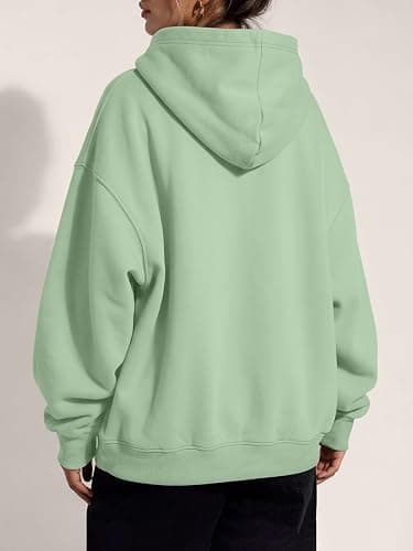 Trendy Queen Womens Hoodies Oversized Sweatshirt | Cozy Fleece Hoodie,Basic Pullover Sweatshirt,Large Kangaroo Pocket,Seamless Daily Outfit Match thumbnail 4