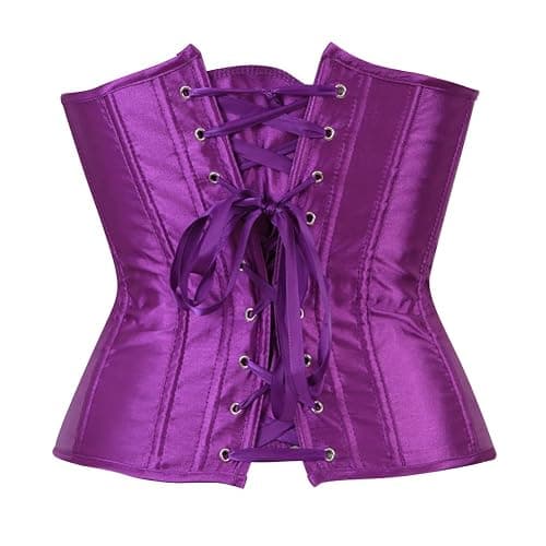 Sapubonva Corset Underbust Women Lace up Halloween Boned Brocade | Corset Underbust Women Top Lace up Boned Brocade Waist Training Renaissance Classic Halloween Plus Size thumbnail 2