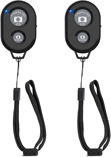 Wireless Camera Remote Shutter for Smartphones (2 Pack), zttopo Wireless Phone Camera Remote Control Compatible with iPhone/Android Cell Phone - Create Amazing Photos and Selfies, Wrist Strap Included - Image 1