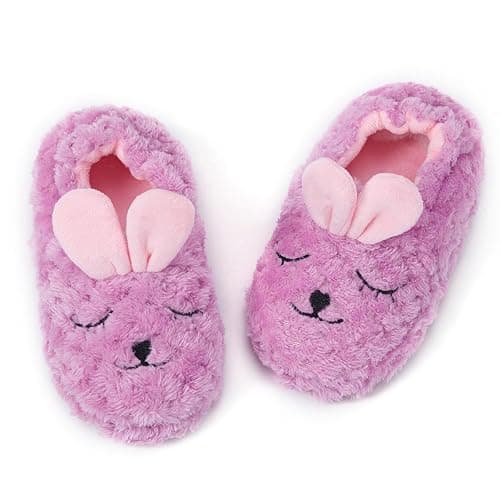 Csfry Baby Girl's Premium Soft Plush Slippers Cartoon Warm Winter House Shoes thumbnail 5