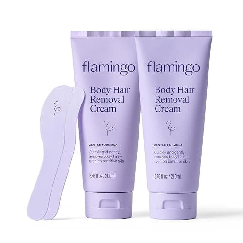 Flamingo Women's Body Hair Removal Cream - (2 Pack) 6.76 fl oz - Removes Hair from Legs, Arms, Underarms, Stomach, and Bikini Line - Image 1