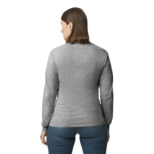 (2 pack) Gildan adult sport grey long-sleeve t-shirts thumbnail 4