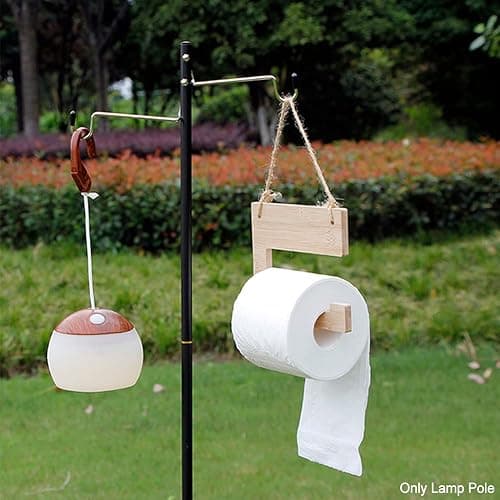 Camping Lantern Stand, Aluminum Alloy Camping Foldable Lamp Hanger with Storage Bag, Folding Lamp Pole for Outdoor Camping Fishing Picnic(Black) thumbnail 9