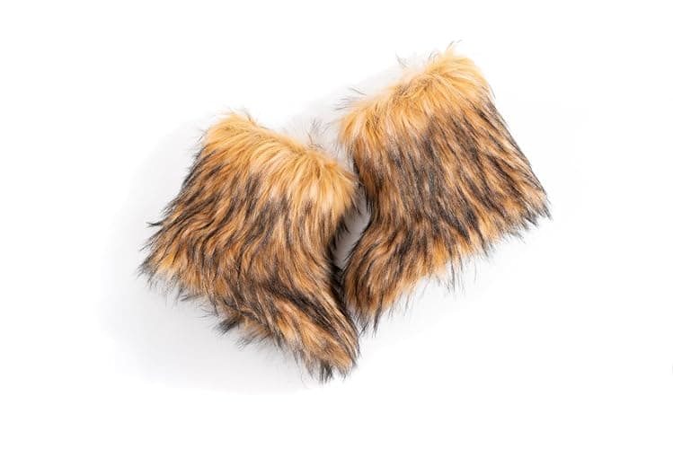 IXU Women's Faux Fur Boot Furry Fluffy Round Toe Suede Snow Winter Women Boots Comfy Plush Warm Short Outdoor Indoor Flat Shoes Mid-Calf Boots thumbnail 5